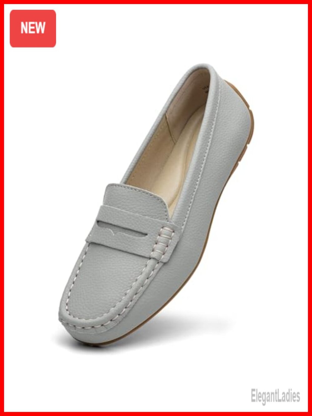 Leather Penny Loafers Slip-Ons with Memory Foam & Arch Support